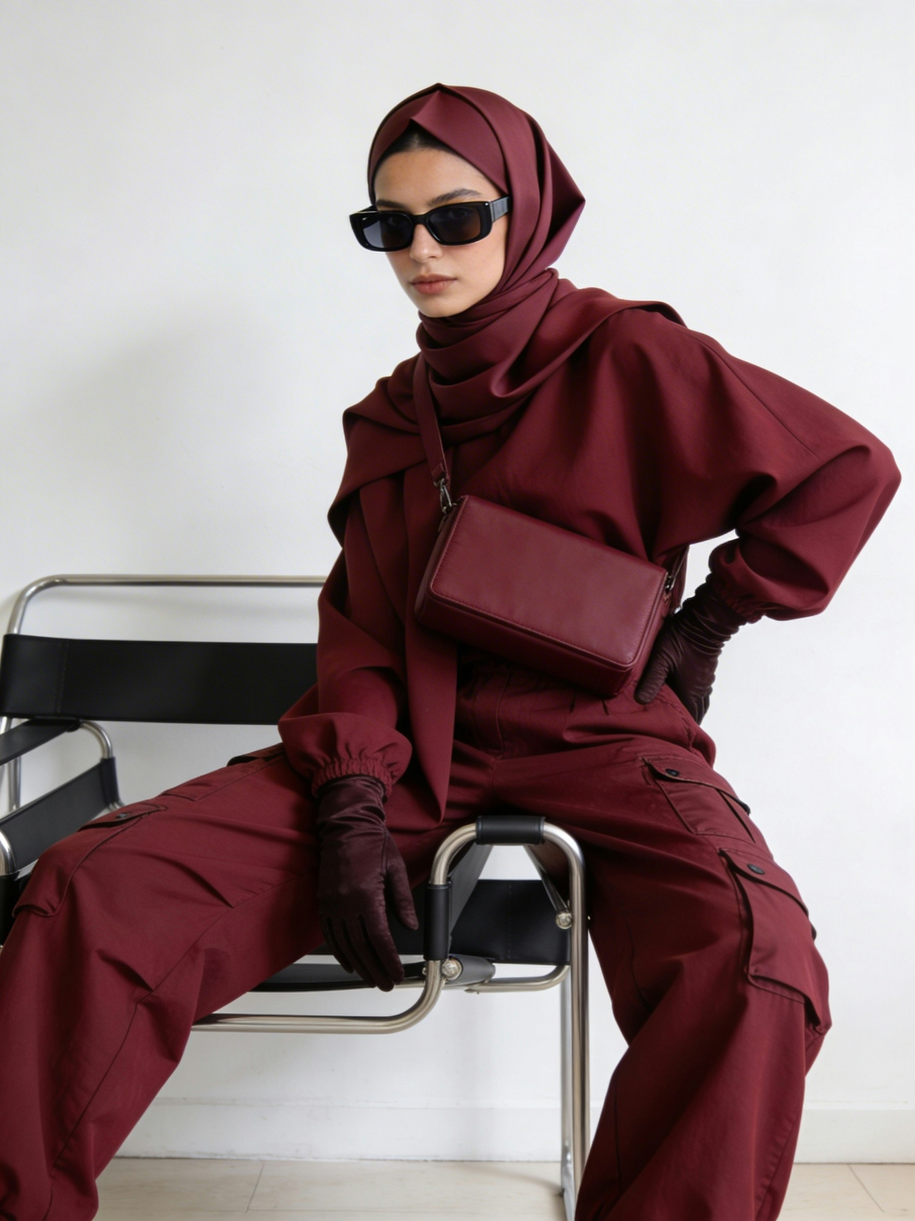 Noir set styled full length